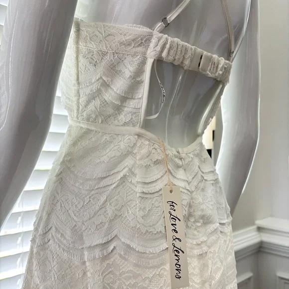For Love & Lemons Elegant White Lace Dress | NWT | SZ M - Picture 7 of 9